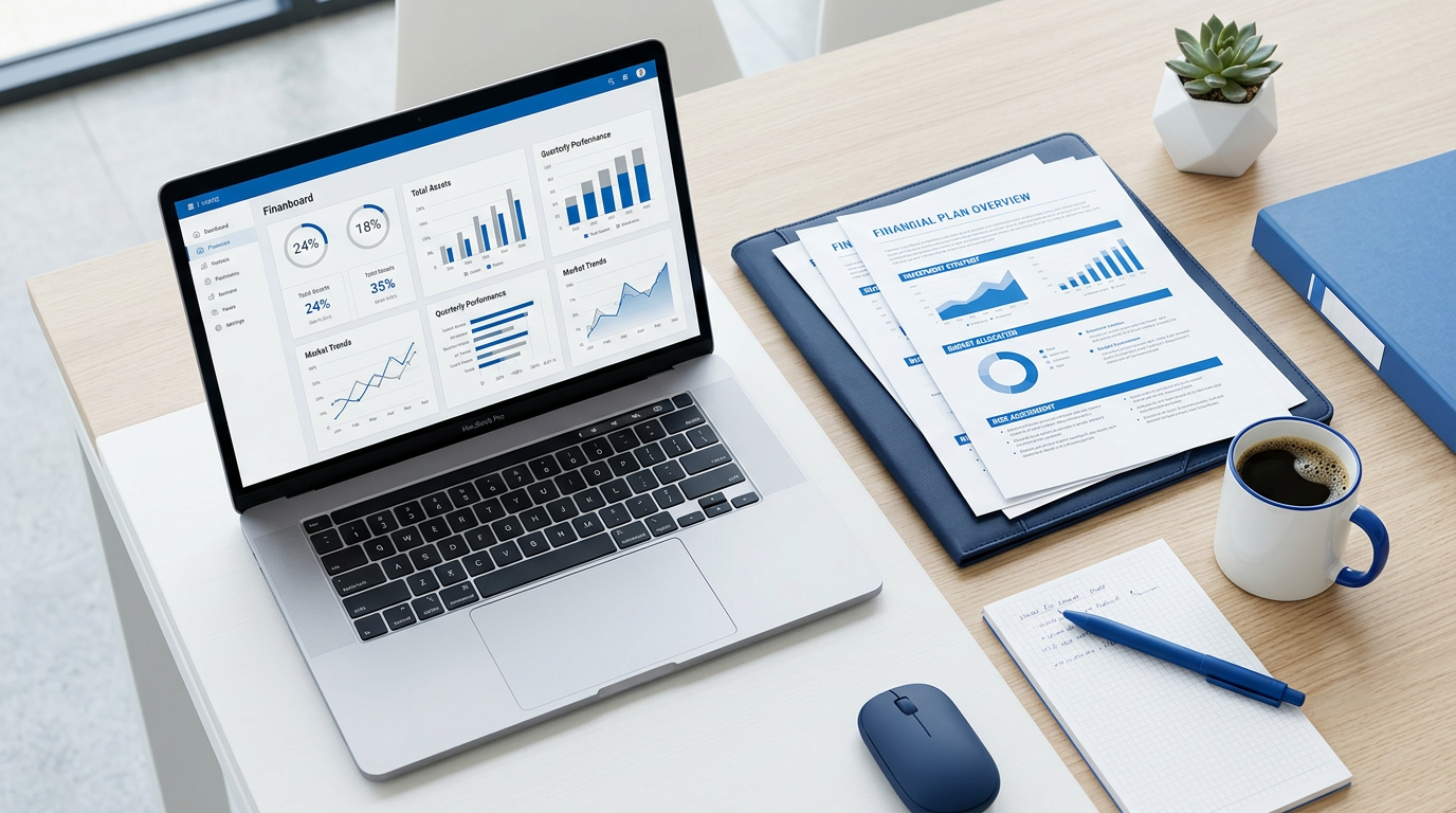 Financial planning desk